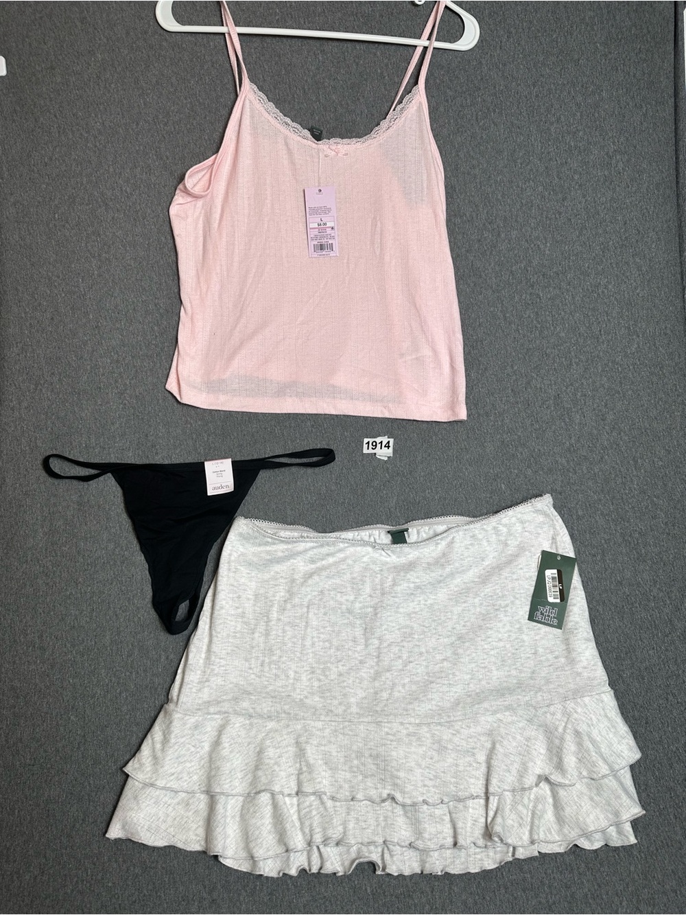 Lot of 3 NWT skort, thing, and camisole ladies large